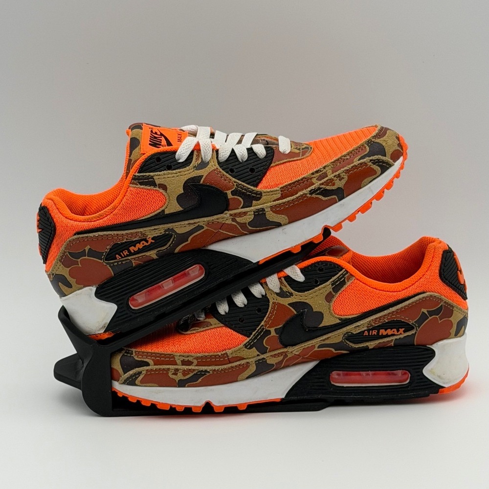 Nike Air Max 90 Orange Duck Camo 2020 - CW4039-800 - Size 7M/8.5W - Authentic - Picture 3 of 14